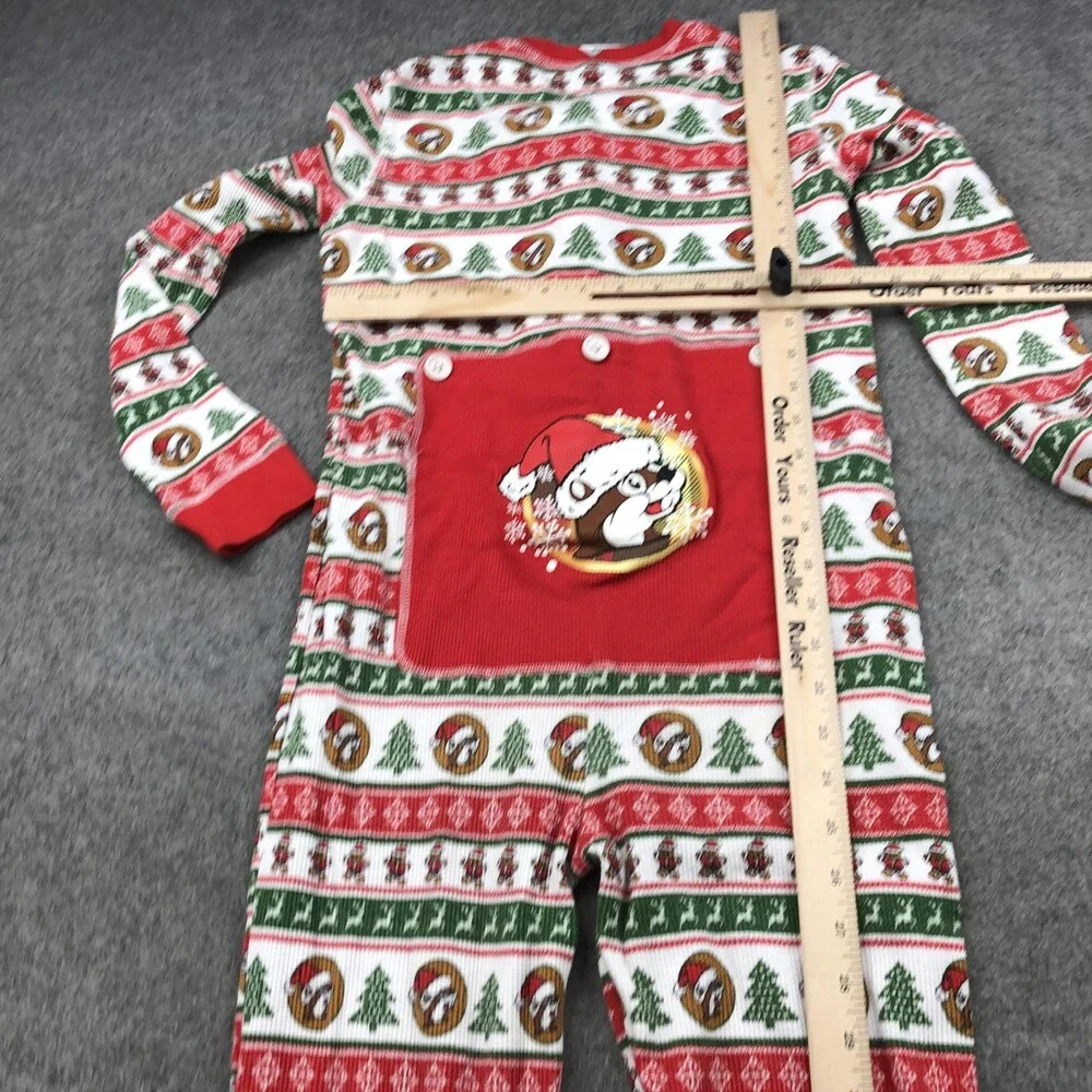 Buc-ee's One-piece Pajamas Youth Large Christmas Fair Isle Zip Thermal Suit